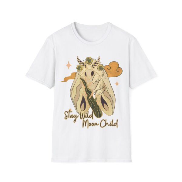 Stay Wild Moon Child Moth Soft style T-Shirt - Image 3